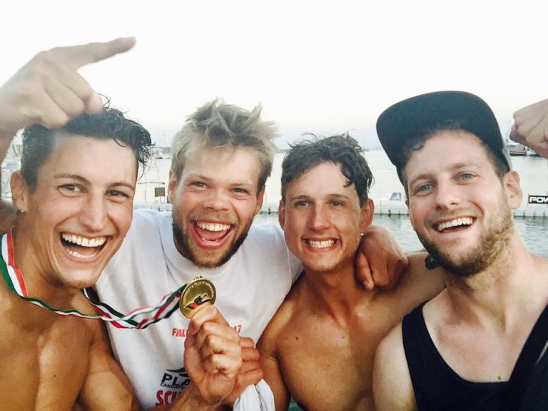 Hamburger Kanu-Polo Spieler auf der italienischen Meisterschaft