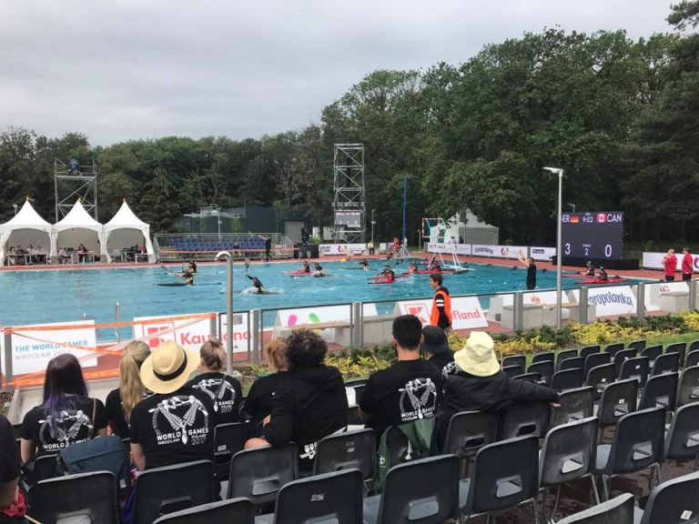 Kanu-Polo Turnier bei den World Games 2017 in Wroclaw (Polen).