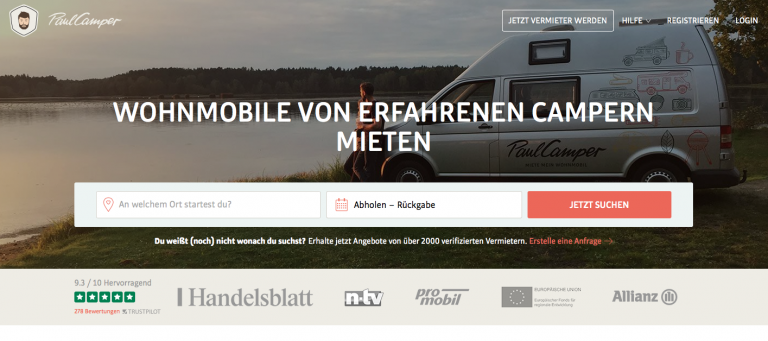 Nie wieder auf einer Regatta zelten – PaulCamper im Test