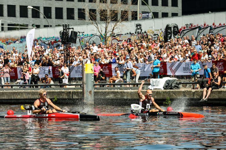 Ronald Rauhe vom KC Potsdam siegte 2019 im Parallelsprint über die 160 m.