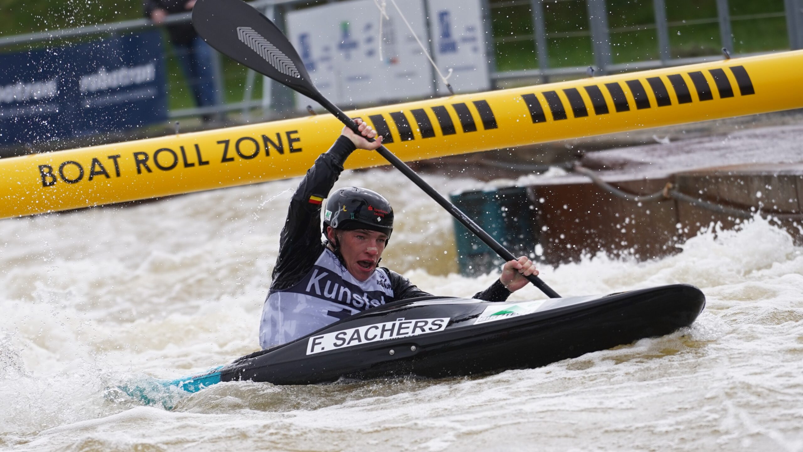 Kajakcrossquali 2026 in Markkleeberg Felix Sachers.