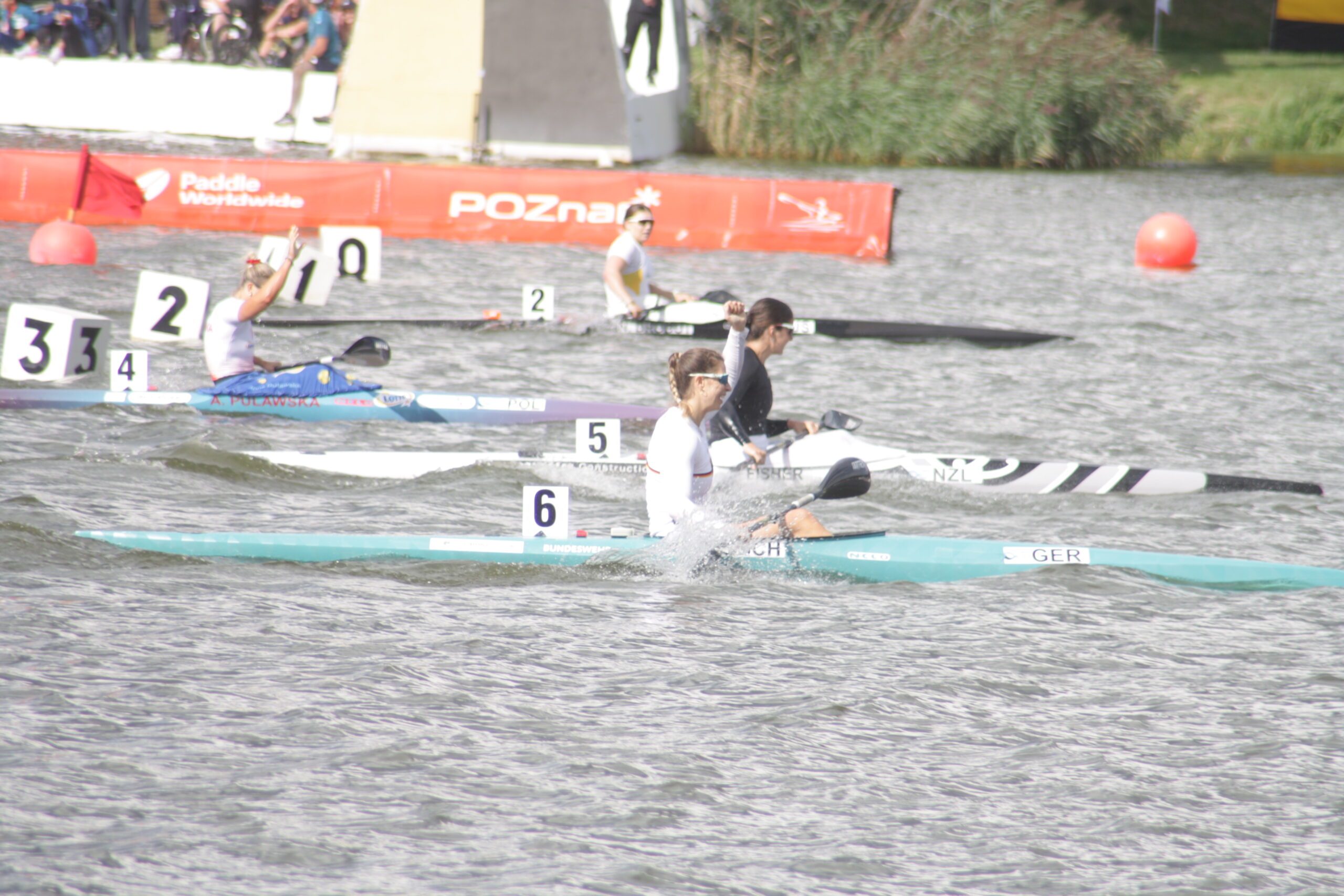 Pauline Jagsch krönte sich im Finale des K1 über die olympische 500 m zur neuen Weltmeisterin.