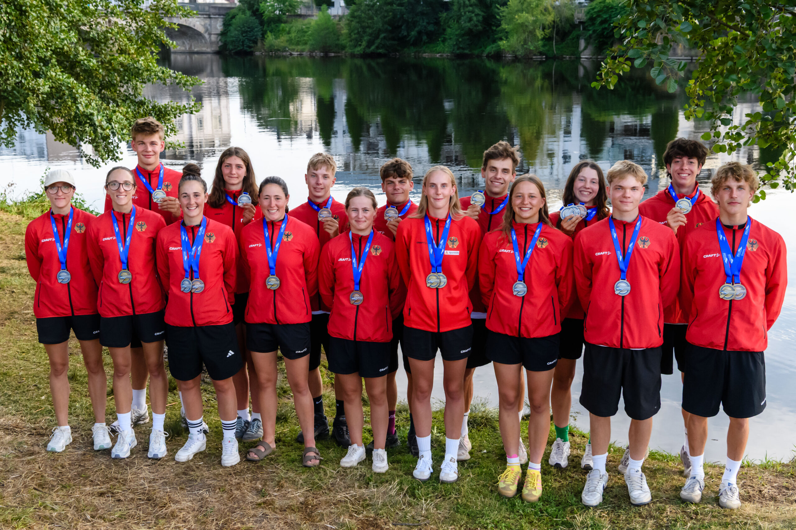 Die Medaillengewinner der U18/U23 Kanu-Slalom EM 2026