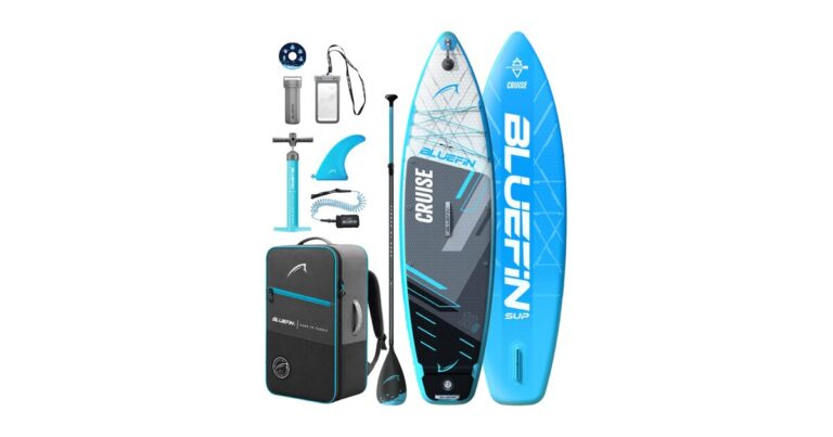 Aufblasbares Stand-Up-Paddleboard Bluefin Cruise 10 8 mit Zubehör.